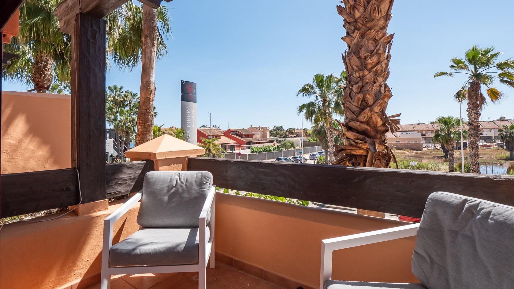 Lounge Balcony with view toward the Beach Club